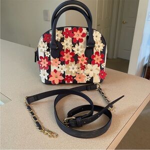 SOLD Aldo Floral Satchel - Black, Red, Pink, Cream